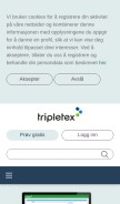 How tripletex.no looks like on a mobile device such as an iPhone.