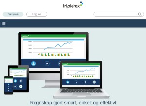 How tripletex.no looks like on a tablet such as an iPad.