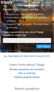 How trippy.com looks like on a mobile device such as an iPhone.