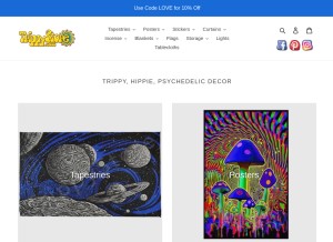 How trippystore.com looks like on a tablet such as an iPad.