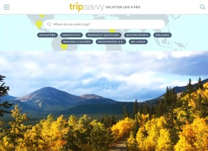 How tripsavvy.com looks like on a tablet such as an iPad.