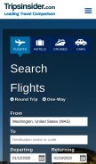 How tripsinsider.com looks like on a mobile device such as an iPhone.
