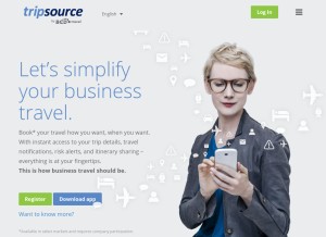 How tripsource.com looks like on a tablet such as an iPad.