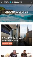 How tripstodiscover.com looks like on a mobile device such as an iPhone.
