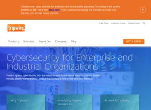 How tripwire.com looks like on a tablet such as an iPad.