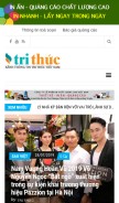 How trithuc.vn looks like on a mobile device such as an iPhone.