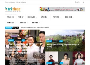 How trithuc.vn looks like on a tablet such as an iPad.