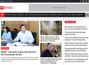 How trithucvn.net looks like on a tablet such as an iPad.