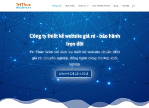 How trithucweb.com.vn looks like on a tablet such as an iPad.