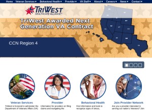 How triwest.com looks like on a tablet such as an iPad.
