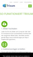 How trixum.de looks like on a mobile device such as an iPhone.