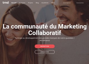 How trnd.com looks like on a tablet such as an iPad.