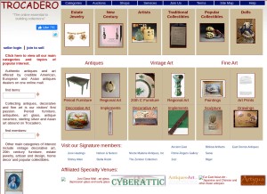How trocadero.com looks like on a tablet such as an iPad.