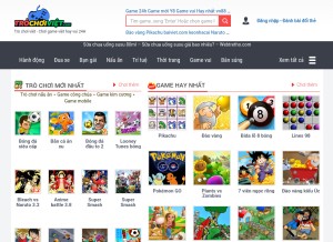 How trochoiviet.com looks like on a tablet such as an iPad.