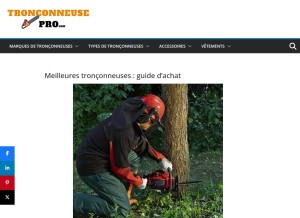 How tronconneusespro.com looks like on a tablet such as an iPad.