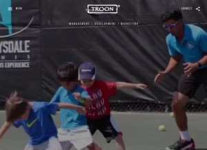 How troongolf.com looks like on a tablet such as an iPad.