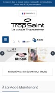 How tropsaint.com looks like on a mobile device such as an iPhone.