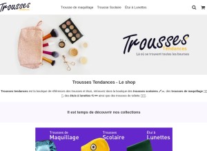 How troussestendances.com looks like on a tablet such as an iPad.