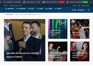How trsondakika.com looks like on a tablet such as an iPad.