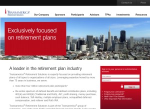 How trsretire.com looks like on a tablet such as an iPad.