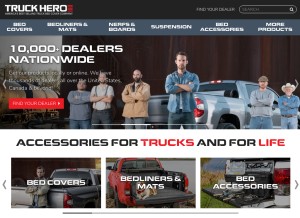 How truck-hero.com looks like on a tablet such as an iPad.