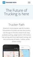 How truckerpath.com looks like on a mobile device such as an iPhone.