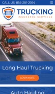 How truckinginsuranceservices.com looks like on a mobile device such as an iPhone.
