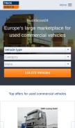 How truckscout24.net looks like on a mobile device such as an iPhone.