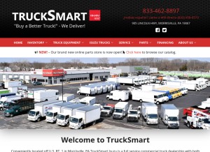 How trucksmartisuzu.com looks like on a tablet such as an iPad.