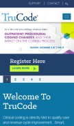 How trucode.com looks like on a mobile device such as an iPhone.