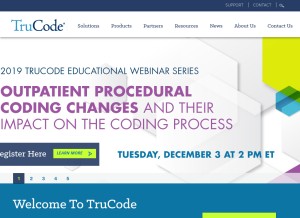 How trucode.com looks like on a tablet such as an iPad.