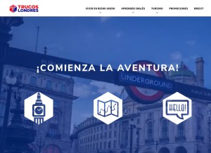How trucoslondres.com looks like on a tablet such as an iPad.