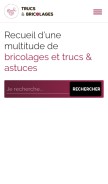 How trucsetbricolages.com looks like on a mobile device such as an iPhone.
