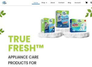 How true-fresh.com looks like on a tablet such as an iPad.