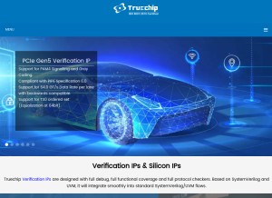 How truechip.net looks like on a tablet such as an iPad.