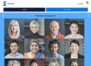 How truelinkfinancial.com looks like on a tablet such as an iPad.
