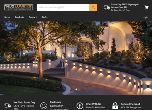 How truelumens.com looks like on a tablet such as an iPad.