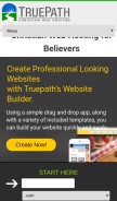 How truepath.com looks like on a mobile device such as an iPhone.