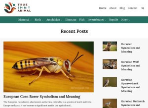 How truespiritanimal.com looks like on a tablet such as an iPad.