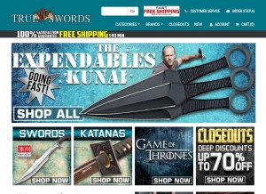 How trueswords.com looks like on a tablet such as an iPad.