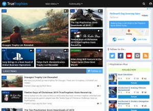 How truetrophies.com looks like on a tablet such as an iPad.