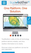 How truewx.com looks like on a mobile device such as an iPhone.