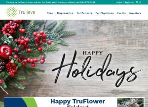 How trulieve.com looks like on a tablet such as an iPad.