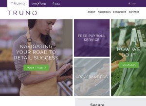 How truno.com looks like on a tablet such as an iPad.