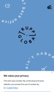 How truppglobal.com looks like on a mobile device such as an iPhone.