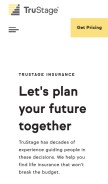 How trustage.com looks like on a mobile device such as an iPhone.