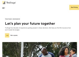 How trustage.com looks like on a tablet such as an iPad.