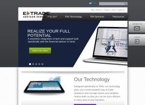 How trustamerica.com looks like on a tablet such as an iPad.