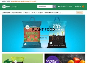 How trustbasket.com looks like on a tablet such as an iPad.