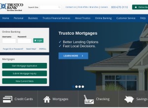 How trustcobank.com looks like on a tablet such as an iPad.